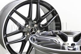 AMG 21 Inch Set Of Black Matte Forged Wheels for X166, W166 Part Number A16640128007X71, 1664012800 7X71.