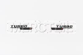 AMG Turbo 4Matic+ Lettering Black Fenders Stickers Genuine Mercedes AMG (part number: A1778177900)
