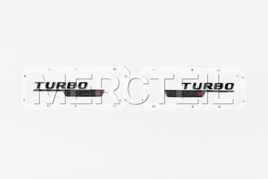 AMG Turbo+ 4Matic Schriftzug Schwarz Kotflügel Original Mercedes AMG preview 0