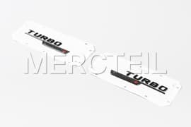 AMG Turbo 4Matic+ Lettering Black Fenders Stickers Genuine Mercedes AMG (part number: A1778177700)