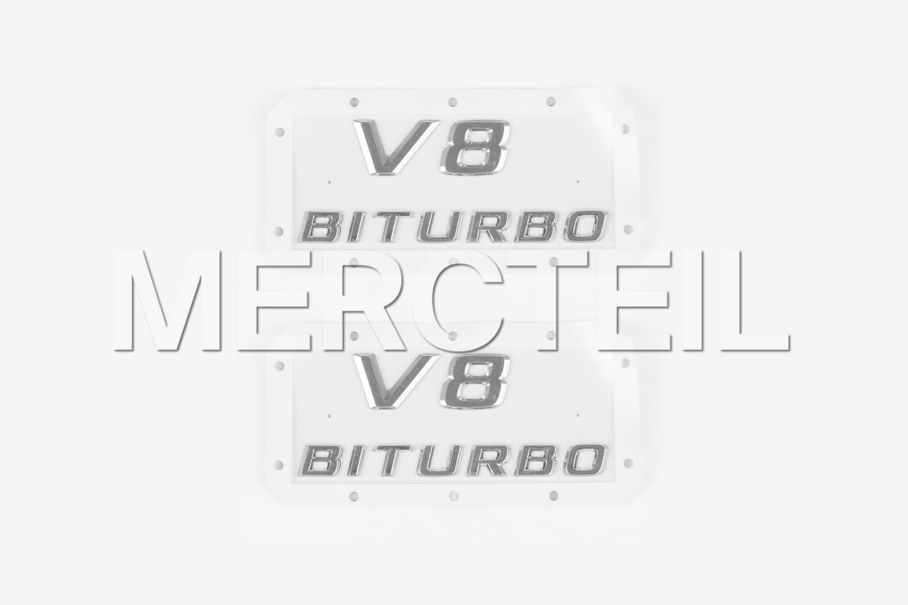 AMG V8 BiTurbo Chrome Decals Genuine Mercedes-AMG (Part number: A1668172915)