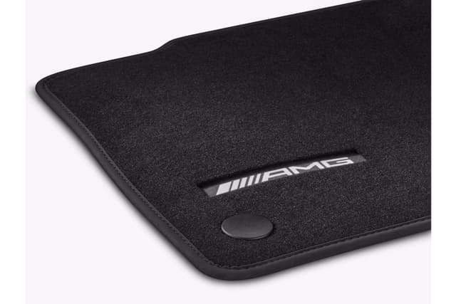 AMG Velour Black Floor Front Mats Set R232 C192 Genuine Mercedes AMG
