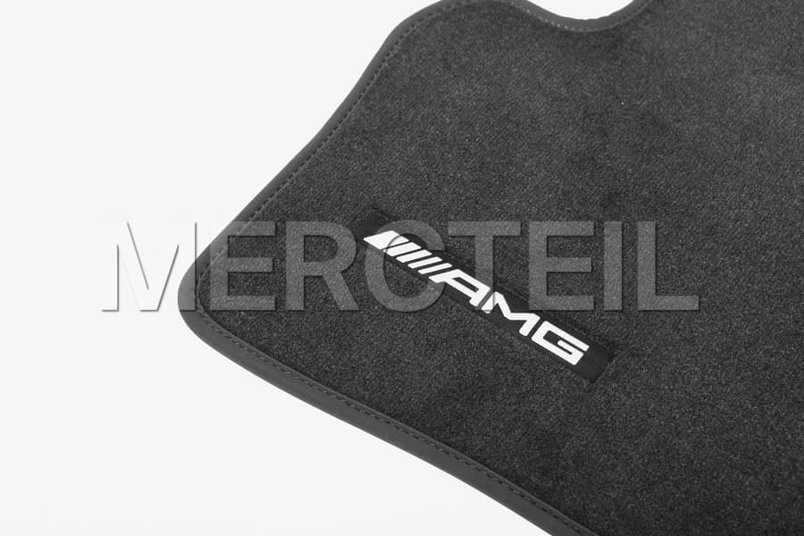 AMG Velour Floor Mats Set with Leather Edge AMG GT 4 Door X290 / CLS Class C257 / E Class W213 Genuine Mercedes AMG preview 0