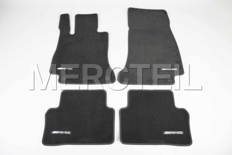 AMG Velour Floor Mats Set with Leather Edge AMG GT 4 Door X290 / CLS Class C257 / E Class W213 Genuine Mercedes AMG preview 0