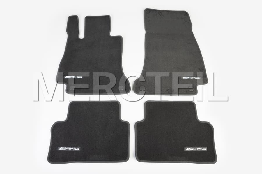 AMG Velour Floor Mats Set with Leather Edge AMG GT 4 Door X290/CLS Class C257/E Class W213 Genuine Mercedes AMG preview 0