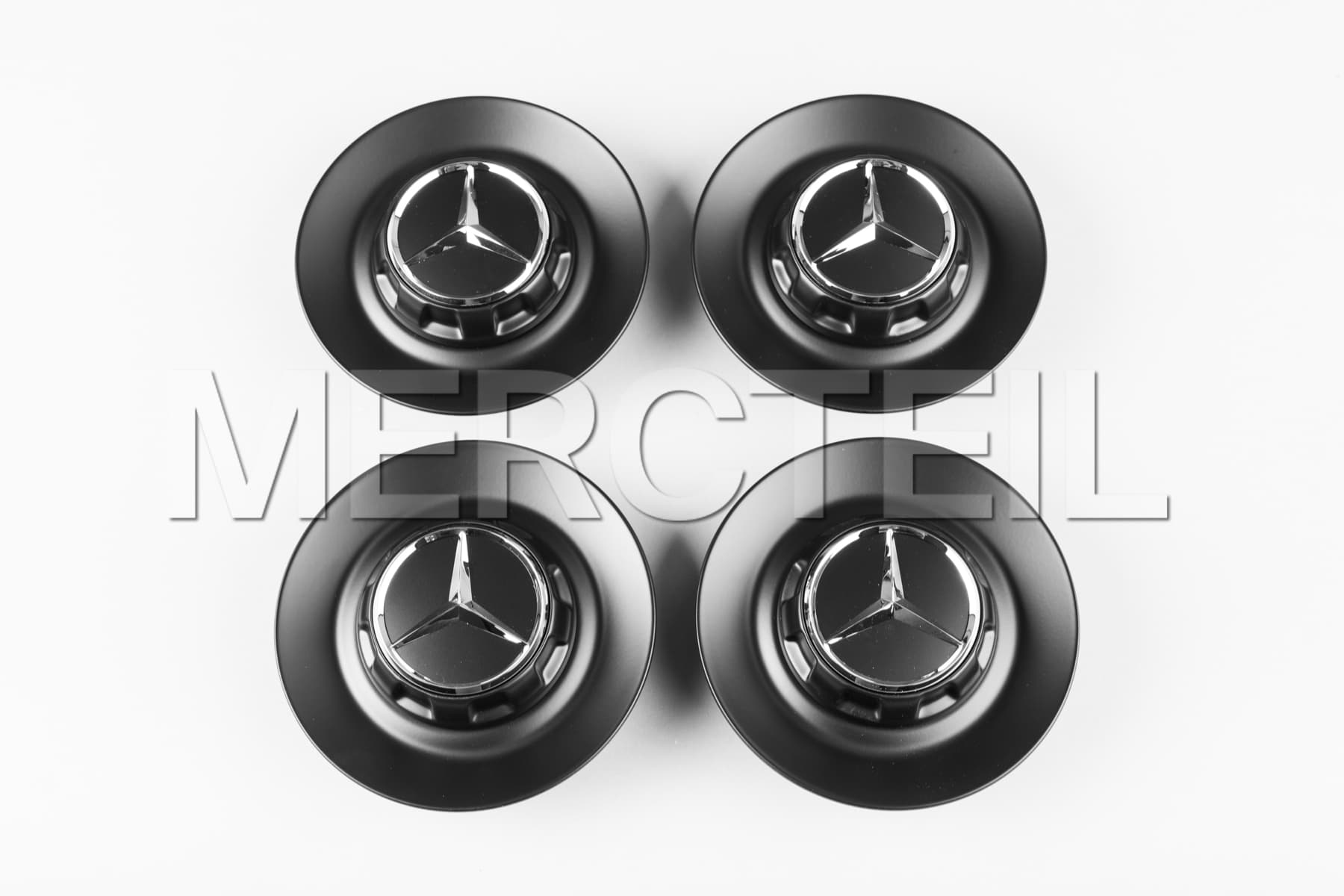 AMG Wheel Center Caps Black Genuine Mercedes AMG (part number: A00040022009283)