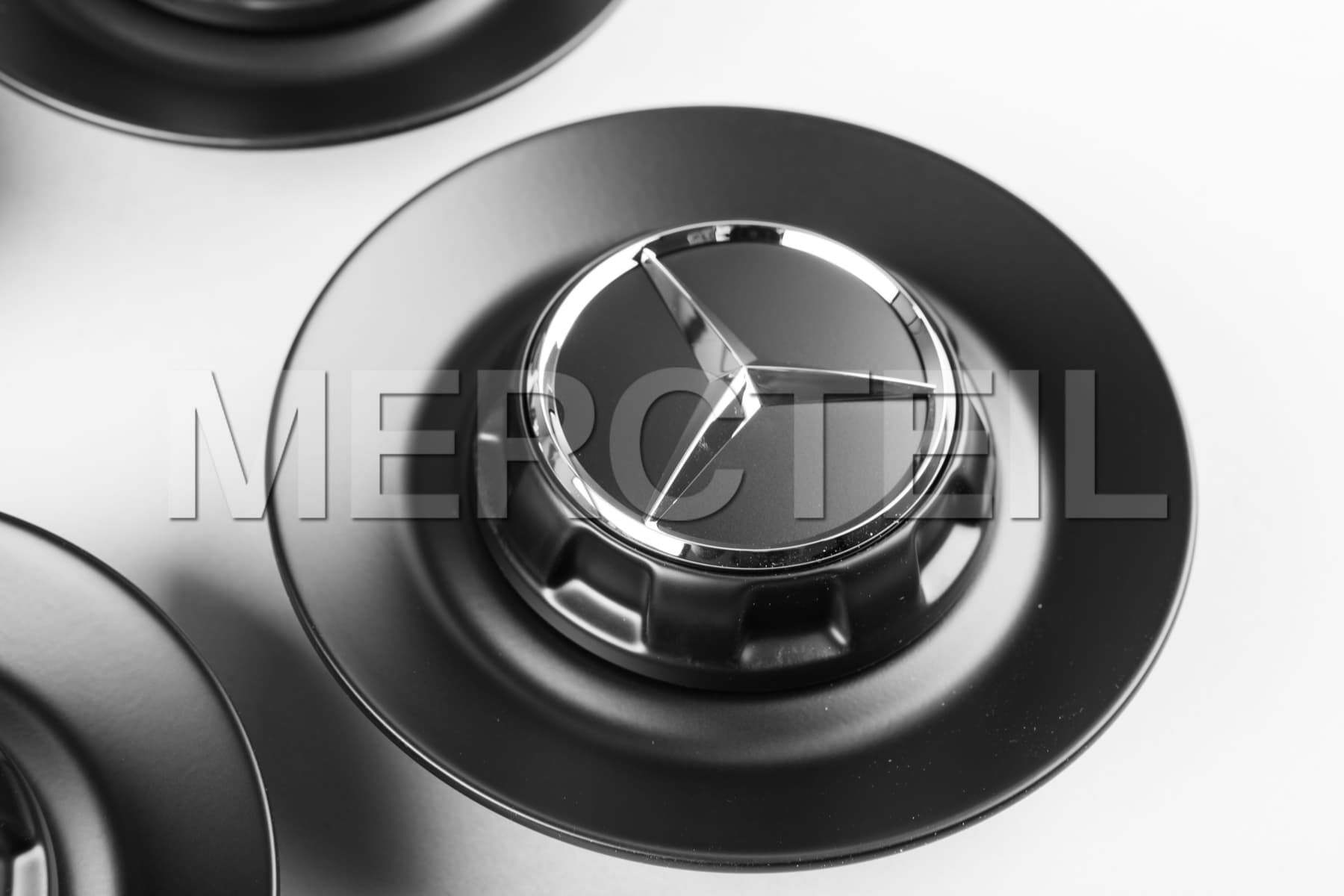 AMG Wheel Center Caps Black Genuine Mercedes AMG (part number: A00040022009283)