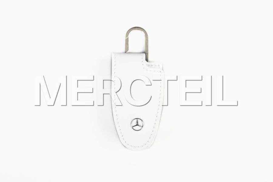 Leather Key Cover Colored in White 5th Generation Genuine Mercedes