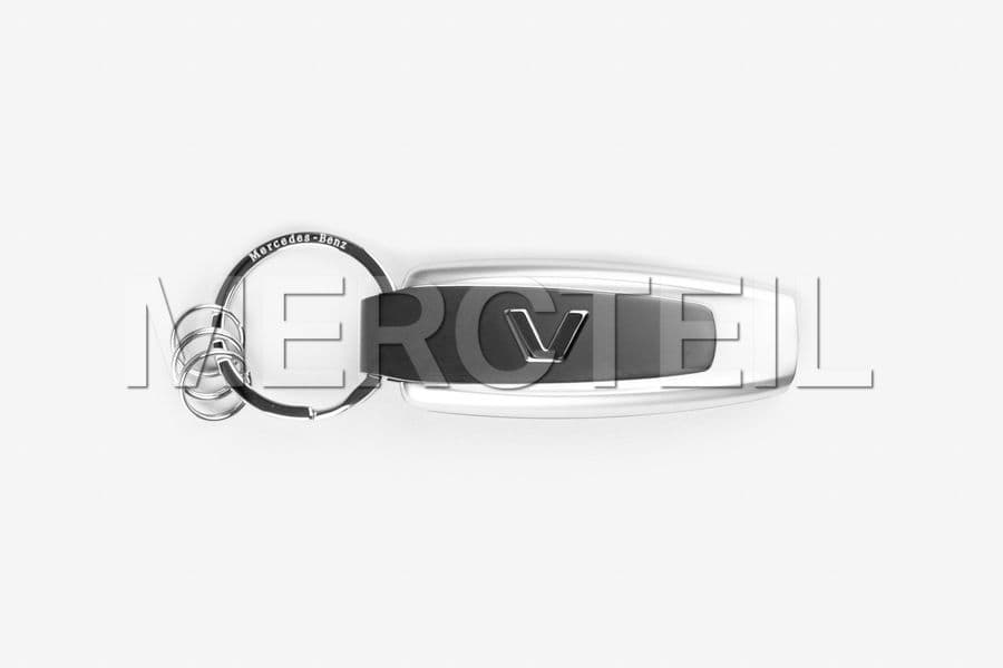 V-Class Model Series Black Silver Keychain Key Ring Genuine