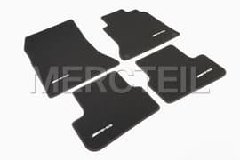 Black AMG Floor Mats with Red Stitching Genuine Mercedes-AMG (Part number: A17668068013D16)