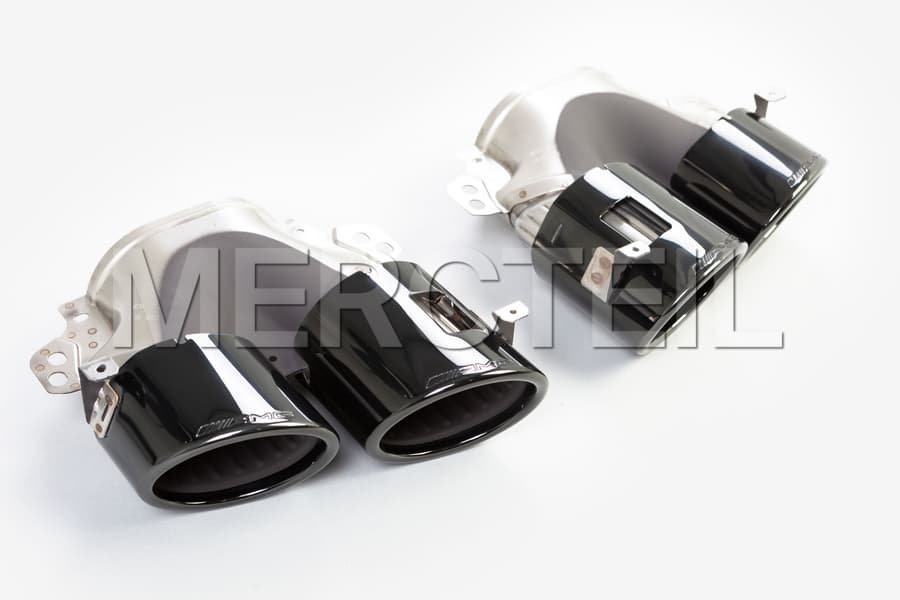 Black Exhaust Tailpipe Covers 45s AMG Look Kit CX118 W177 H247