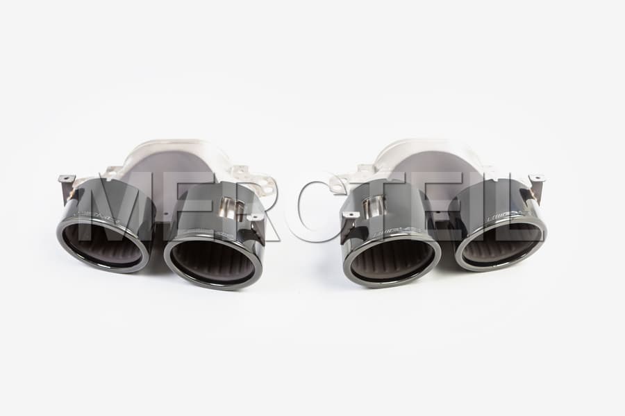 Black Exhaust Tailpipe Covers 45s AMG Look Kit C/X118 W177 H247 Genuine Mercedes AMG preview 0