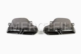 C63 Exhaust Tips Black Genuine Mercedes Benz (part number: A2054900727)