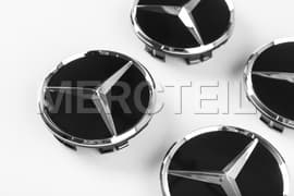 Black Glossy Wheel Hub Inserts Genuine Mercedes-Benz (Part number: A00040038009040)
