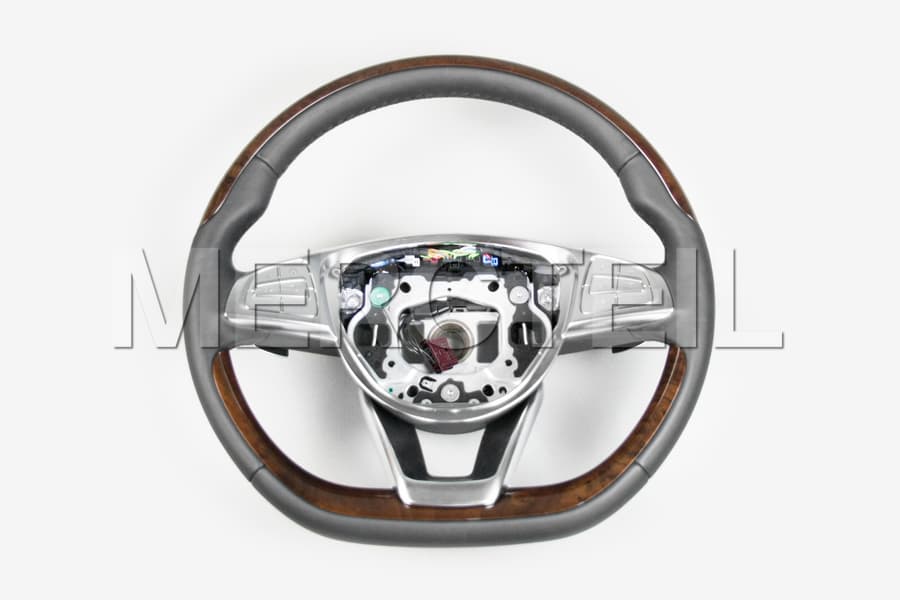 Black Leather Steering Wheel With Burred Walnut Veneer for S-Class & Coupe preview 0