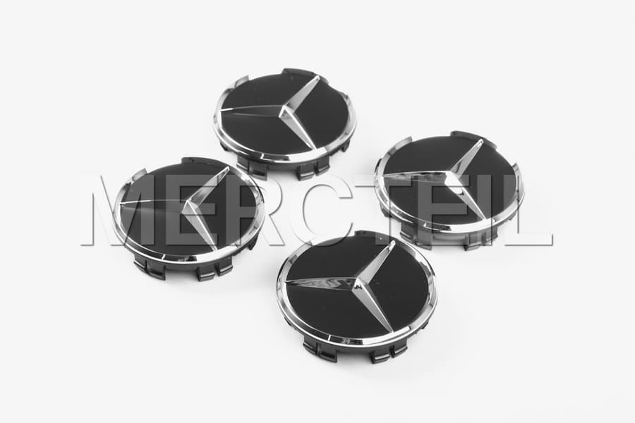 Black Matte Wheel Hub Inserts Genuine MercedesBenz A00040038009283