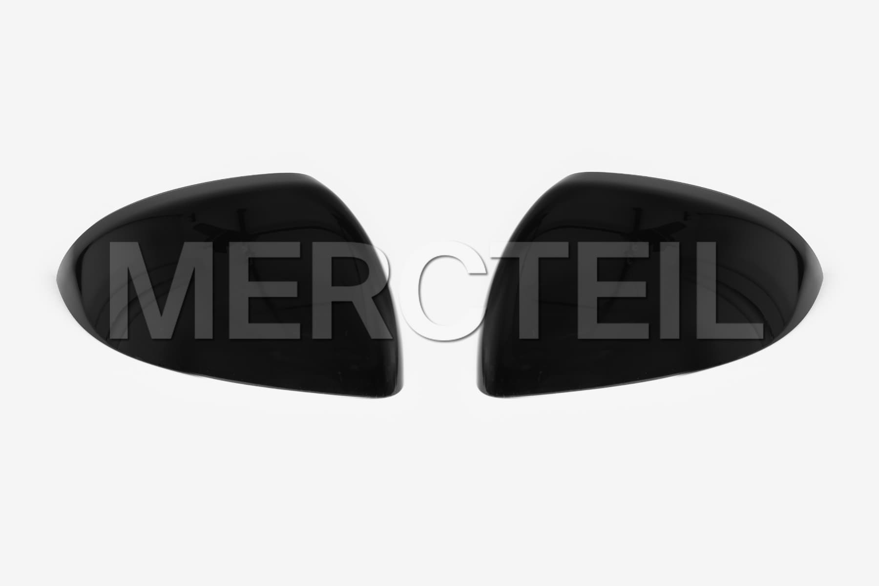 Black Mirror Housing Caps Set for GLC Class SUV & GLC Coupe X/C254 Genuine Mercedes Benz (Part number: A09981035029040)