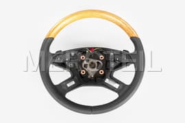 Black Steering Wheel Birch Wood-Leather for ML-Class & GL-Class & R-Class (part number: 	
A16446072039E38)