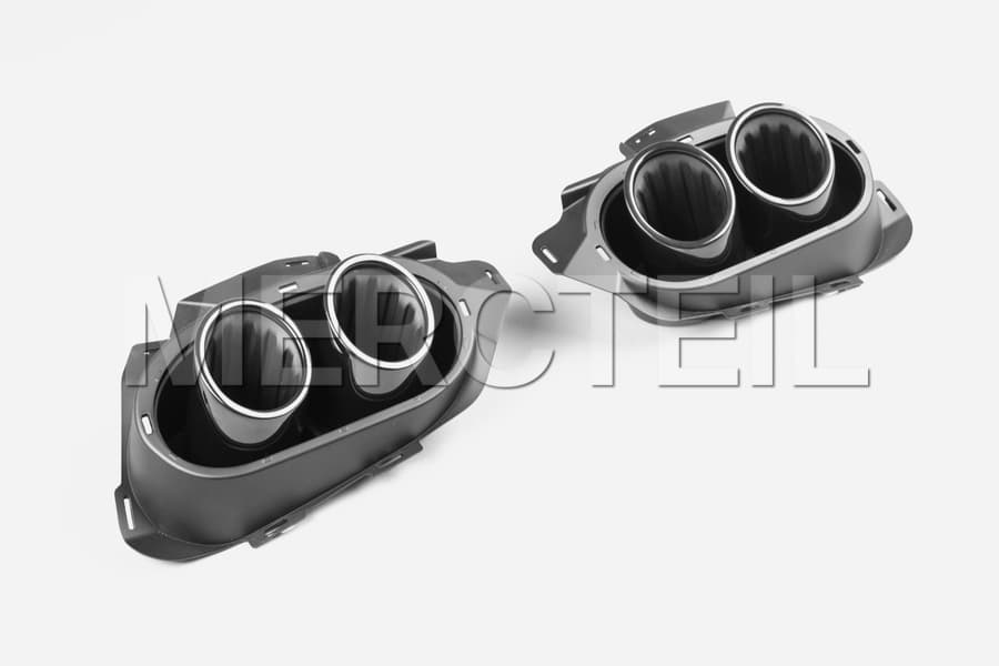 GLBClass B25 Exhaust Tips Black Chrome 247 Genuine BRABUS X24742500