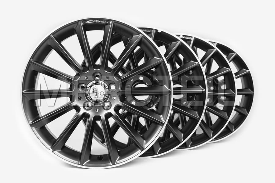 C43 AMG Alloy Wheels Set Multi Spoke Black Matte R19 W205 / S205 / C205 / A205 Genuine Mercedes AMG preview 0