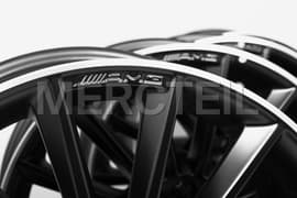C Class AMG 19 Inch Black Matte Wheels Genuine Mercedes AMG (part number: 	
A20540154007X71)