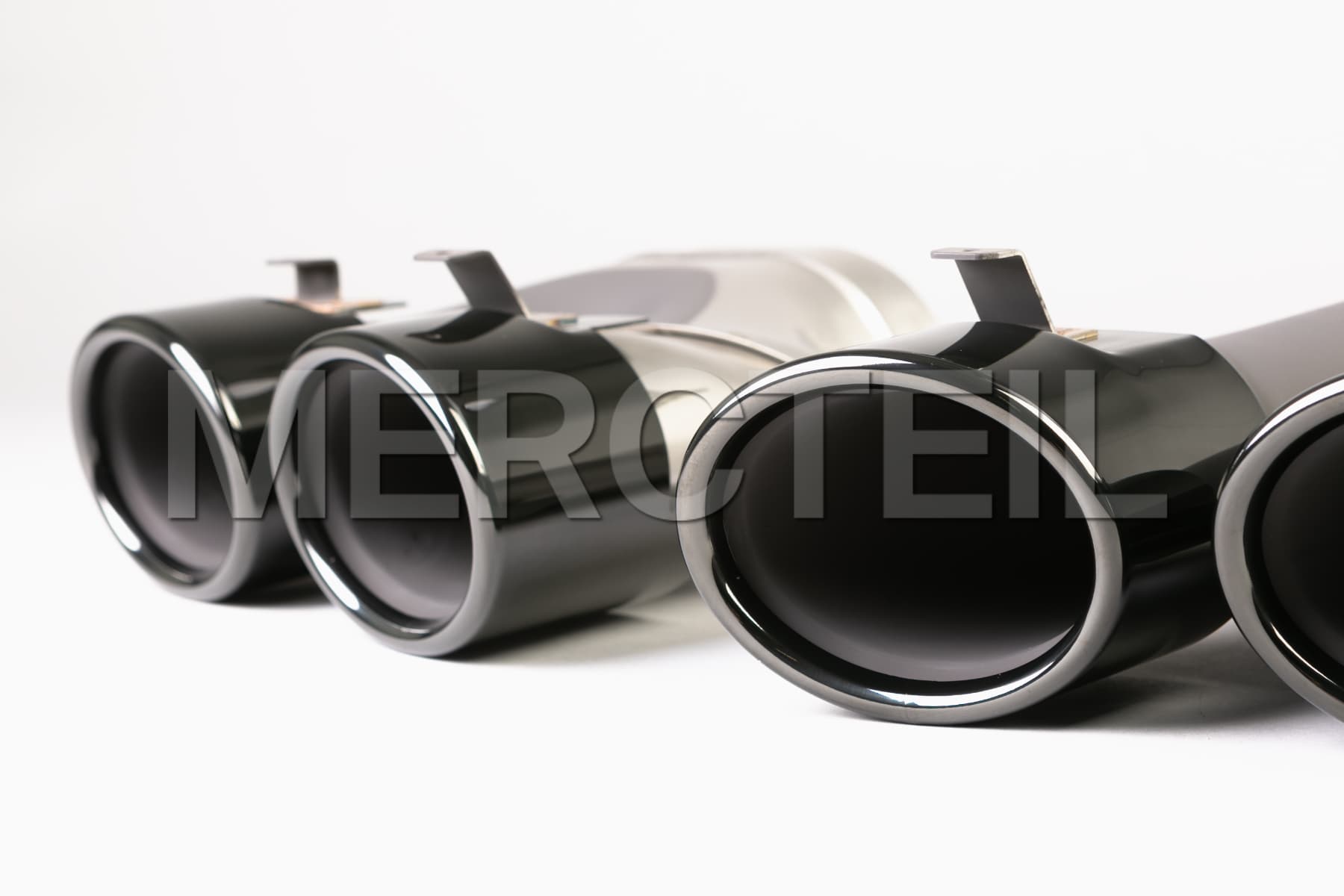 AMG Exhaust Tips & Tail Pipes Colored in Black Genuine Mercedes-AMG (Part number: A2064900702)