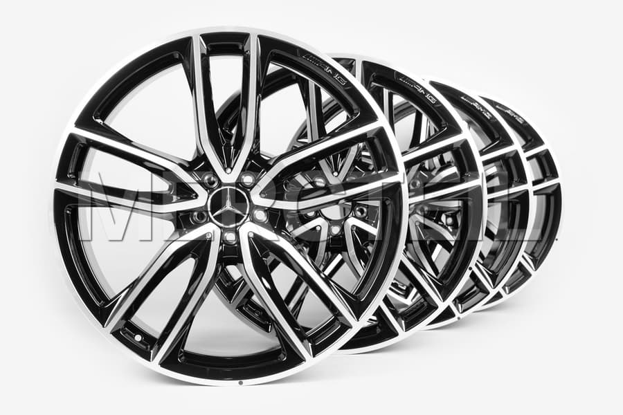 C43 AMG Wheels Set 5 Double Spoke Black 19 Inch W205 / S205 / C205 / A205 Genuine Mercedes AMG preview 0