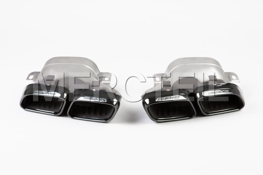 C63 AMG Black Exhaust Tips Night Package Genuine Mercedes AMG preview 0