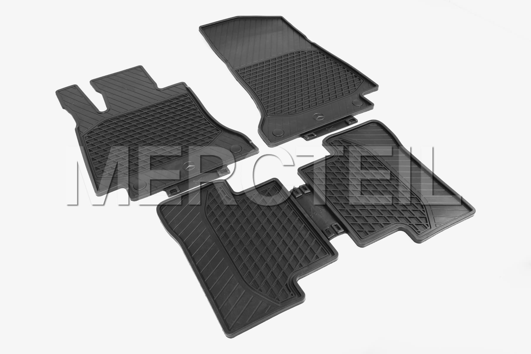 thumbnail image 2 of Mercedes-Benz W205 C-Class Sedan Genuine All Season Rubber Floor Mat Set – Black, 4-Piece 2 of 3