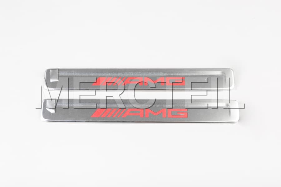 C Class AMG Exchange Door Sill Covers U45 Silver/Red Lettering W206/S206 Genuine Mercedes AMG preview 0