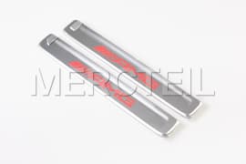 C-Class AMG Exchange Door Sill Covers U45 Silver/Red Lettering W206/S206 Genuine Mercedes-AMG A2066861100