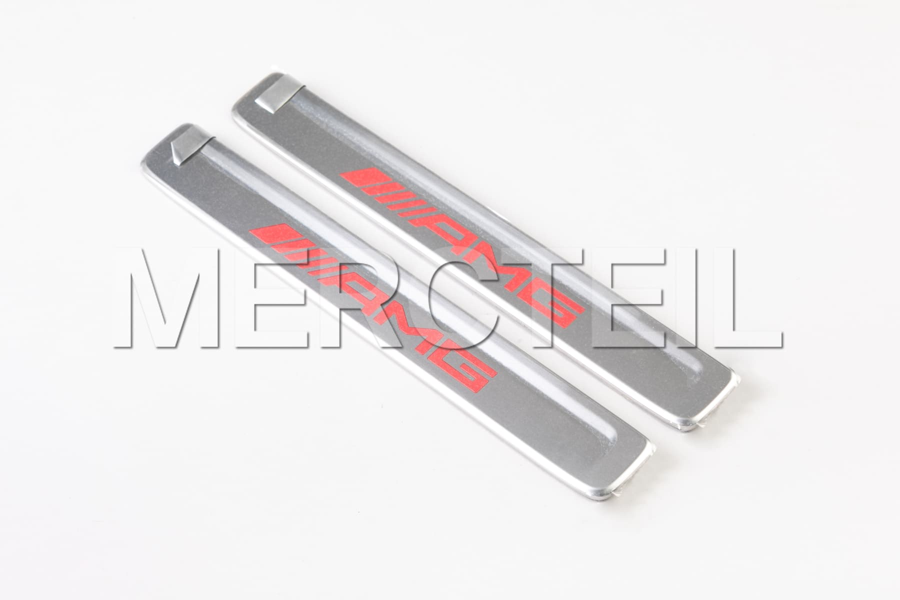 C-Class AMG Exchange Door Sill Covers U45 Silver/Red Lettering W206/S206 Genuine Mercedes-AMG A2066861100