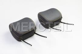 C Class AMG Leather Headrests with Yellow Stitching Genuine Mercedes AMG (part number: A20597072501C88)
