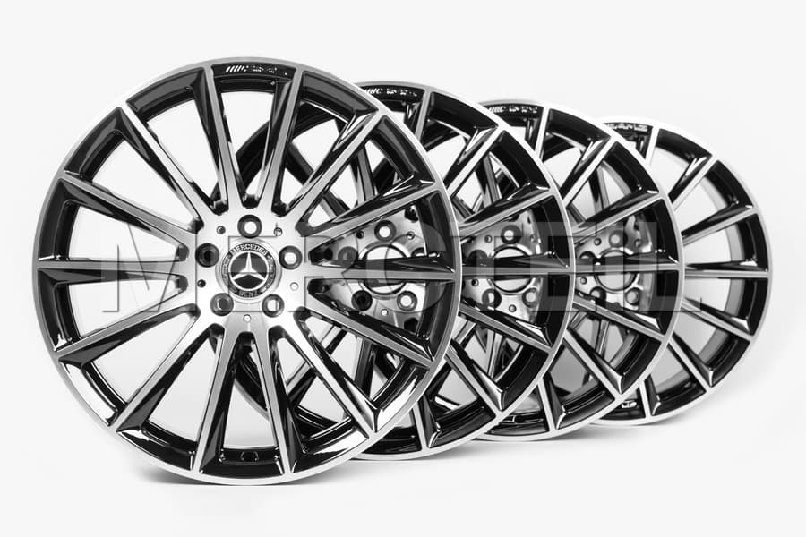 Makerauto 20x9.5 Multispoke AMG Style Rear Rims – For Mercedes Benz S500 S550, 5x112, 43mm Offset