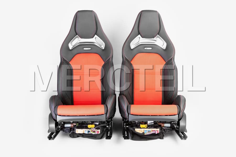 C Class AMG Seats Black with Red Insertion W/S205 LHD Genuine Mercedes AMG preview 0