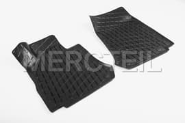 C-Class All-Season Front Rubber Floor Mats Dynamic Squares 206 Genuine Mercedes-Benz A20668020049G33
