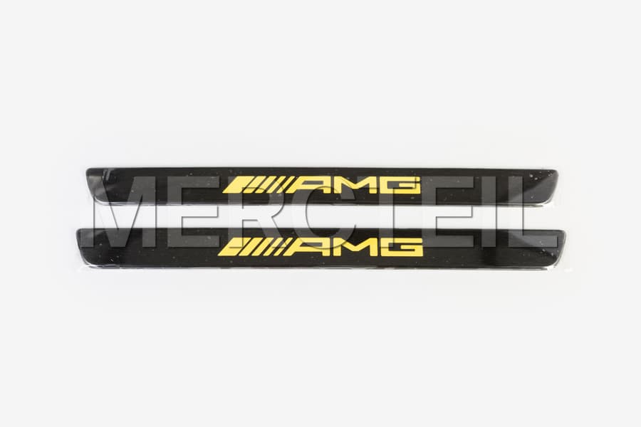 C Class Exchangeable AMG Black & Yellow Covers for Illuminated Door Sills W206 Genuine Mercedes AMG preview 0