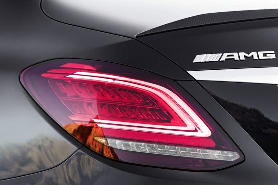 2015-2018 Mercedes Benz W205 C Class 4D Sedan AMGStyle Red/Clear Full LED  Tail Lights - Unique Style Racing