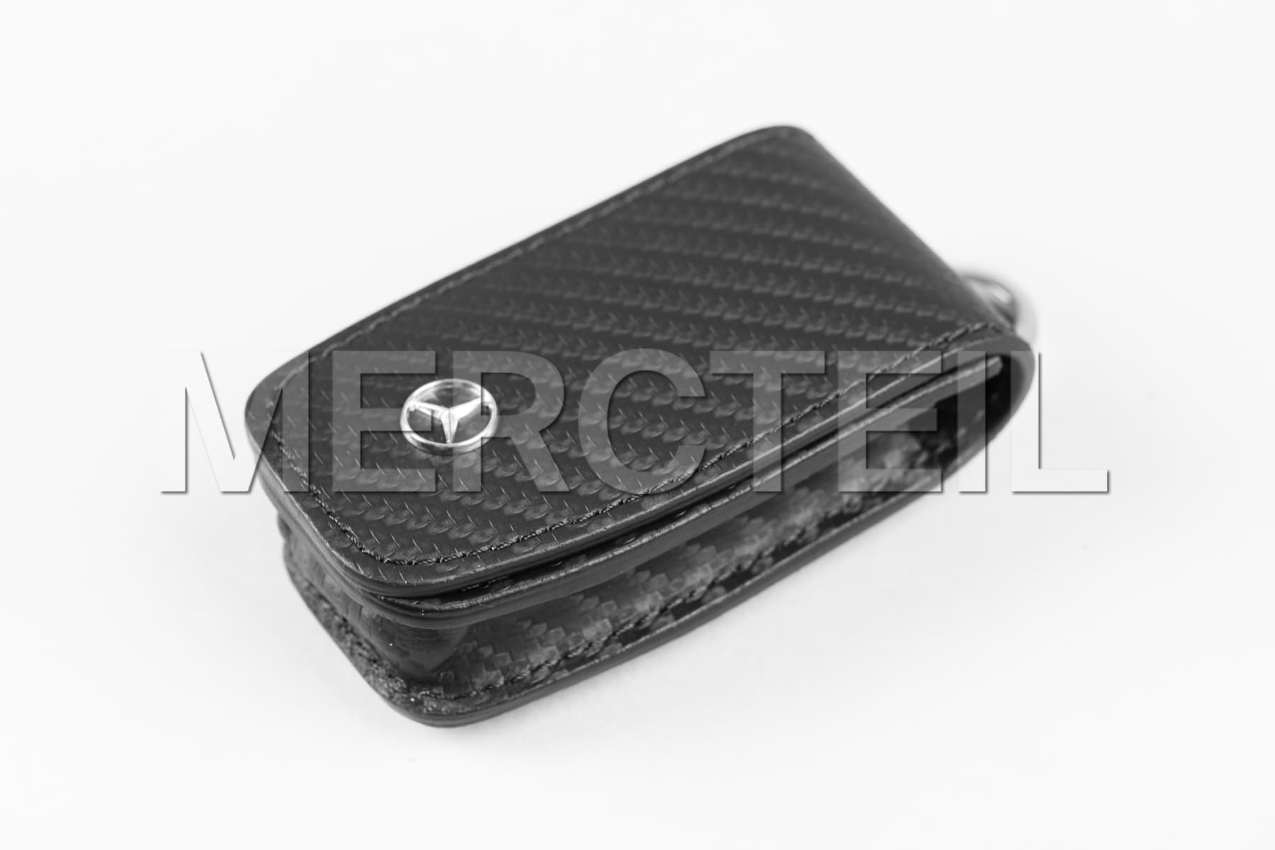 Genuine Mercedes-Benz Black Stainless Steel Leather Key Case Wallet B66958404 