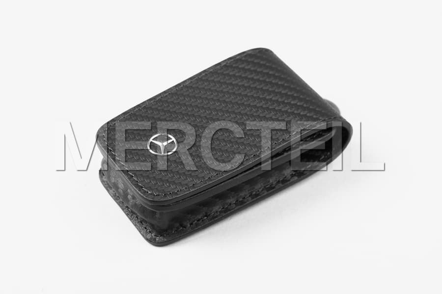Aluminum, leather key cover suitable for Mercedes-Benz key HEK15