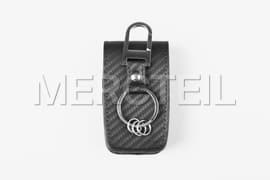 Leather Key Cover Colored in Carbon Style 8th Generation Genuine Mercedes-Benz (Part number: B66959924)