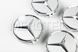 Center Wheel Caps Raised Star Colored Gray Genuine Mercedes Benz (part number: B66470202)