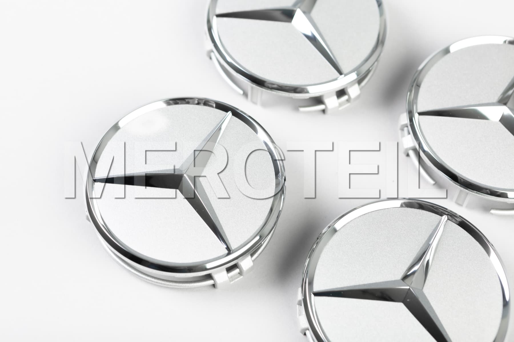 Genuine Mercedes Benz Chromed Raised Star Wheel Center Cap Single NEW 66470207 