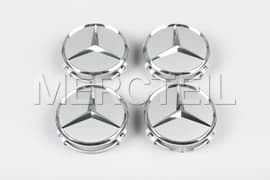 Center Wheel Caps Raised Star Colored Gray Genuine Mercedes Benz (part number: B66470202)