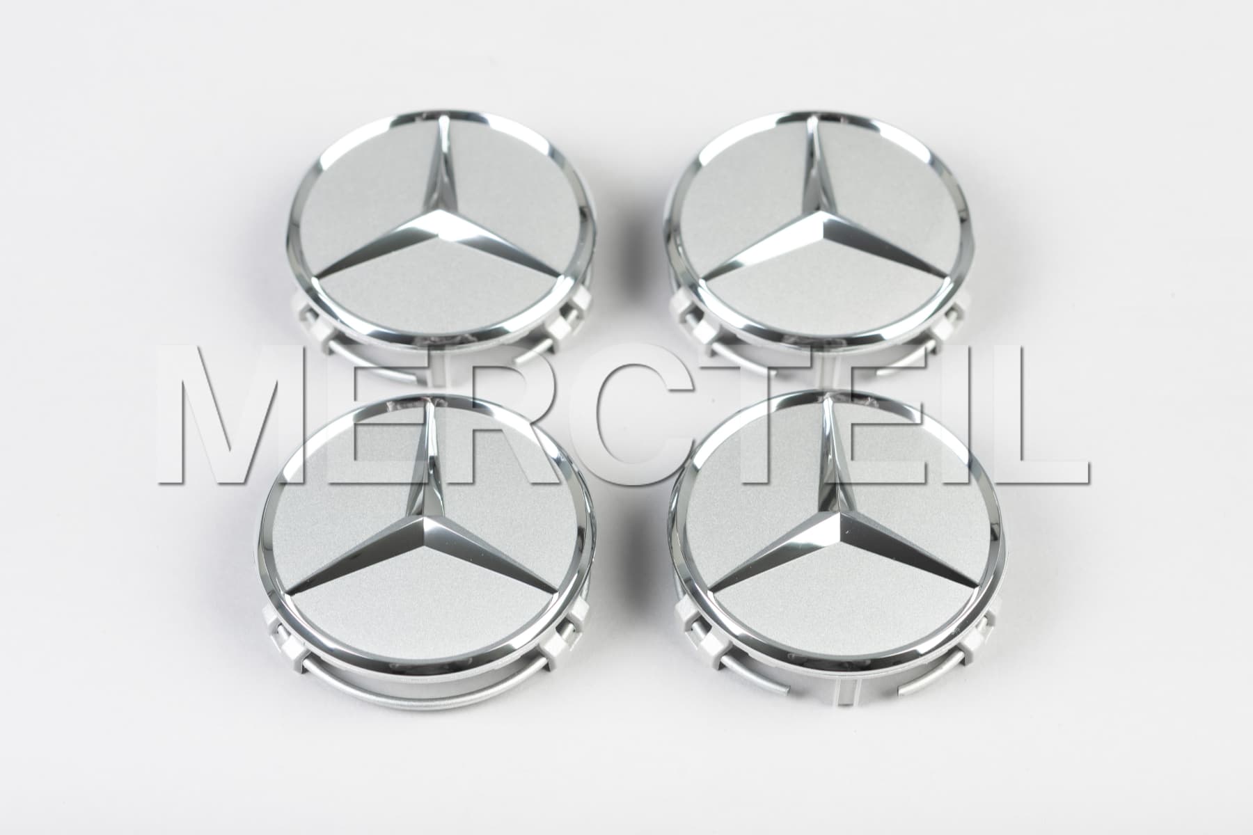 For Mercedes R231 W205 Set of 4 Silver Center Hub Caps for Alloy Wheel Genuine 