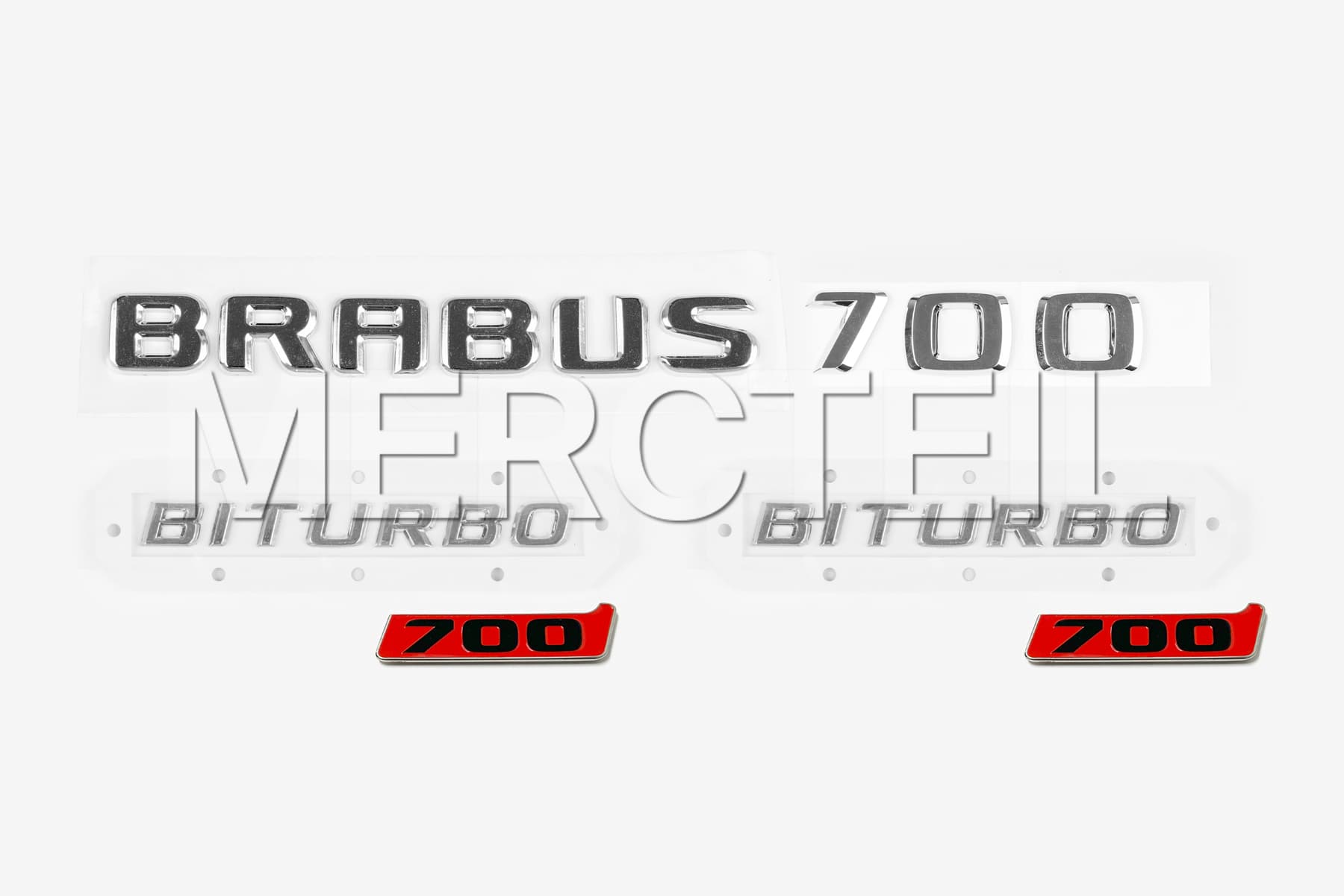 BRABUS 700 Modellschilder Aufkleber Chrom Set Original BRABUS
