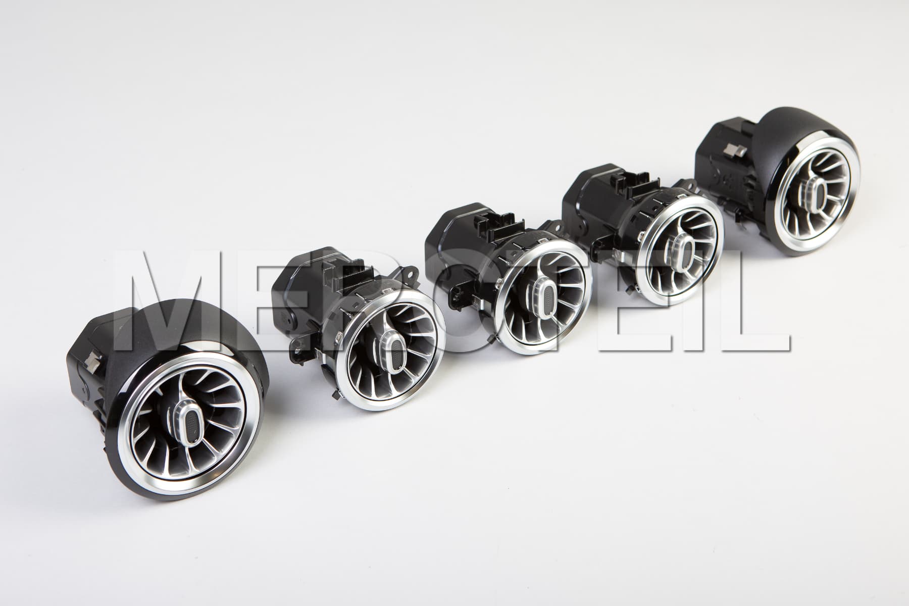 A-Klasse Chrom Turbinen-Look Lüftungsgitter Set LHD / RHD W/V177 Original Mercedes-Benz