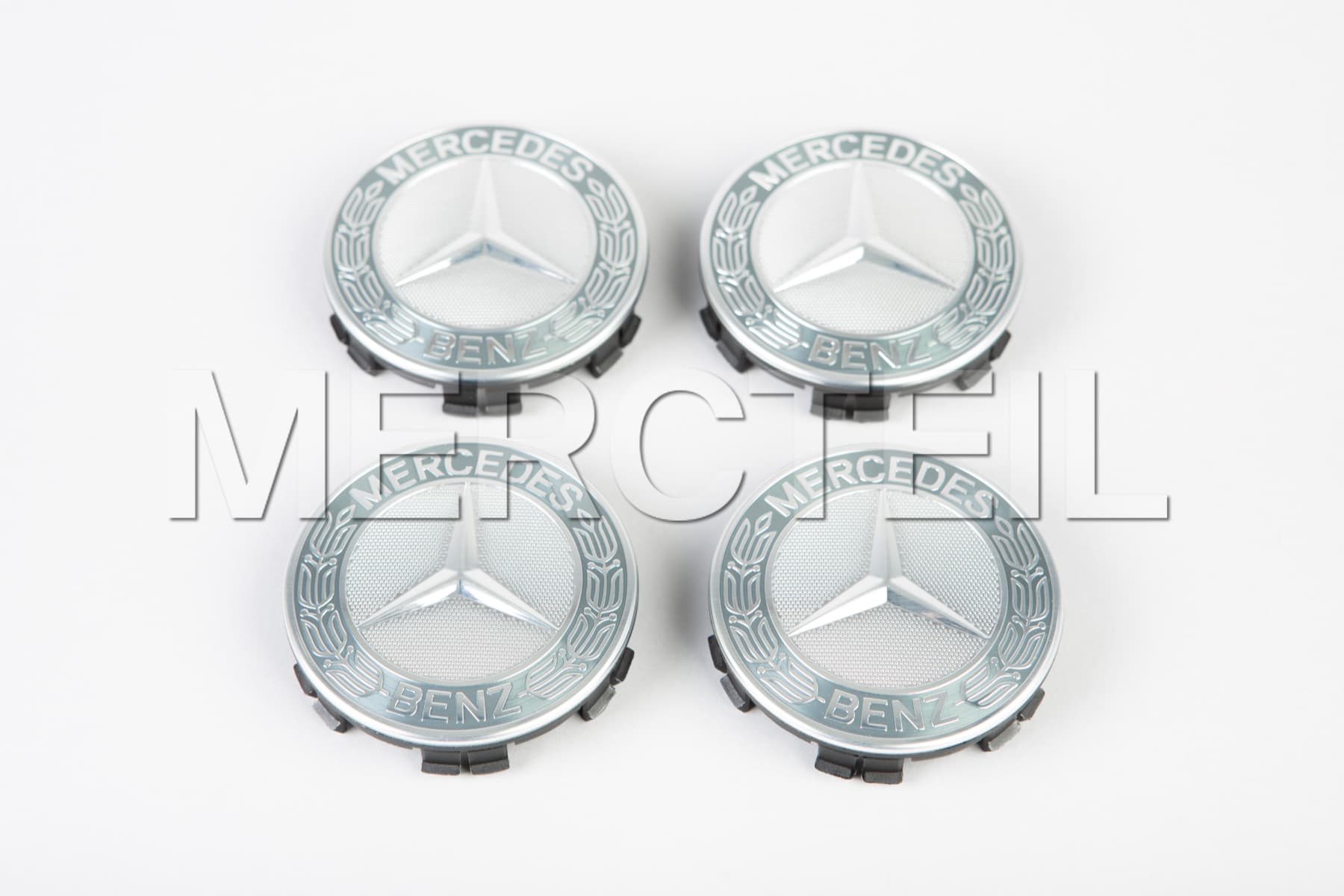 Star with Laurel Wreath Hubcaps genuine Mercedes Benz (part number: A17140001257P70)