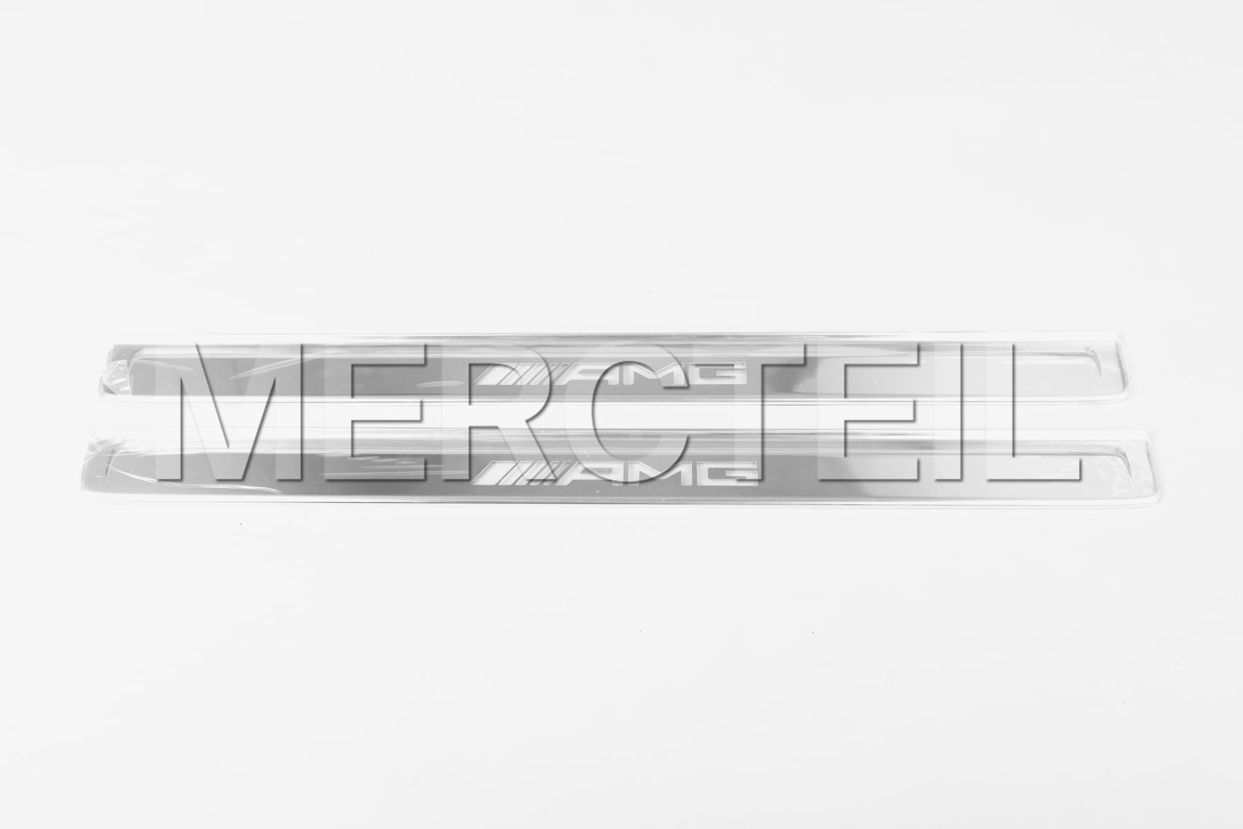CLE Exchangeable AMG Silver Covers for Illuminated Door Sills A236/C236 Genuine Mercedes-AMG A2366800602