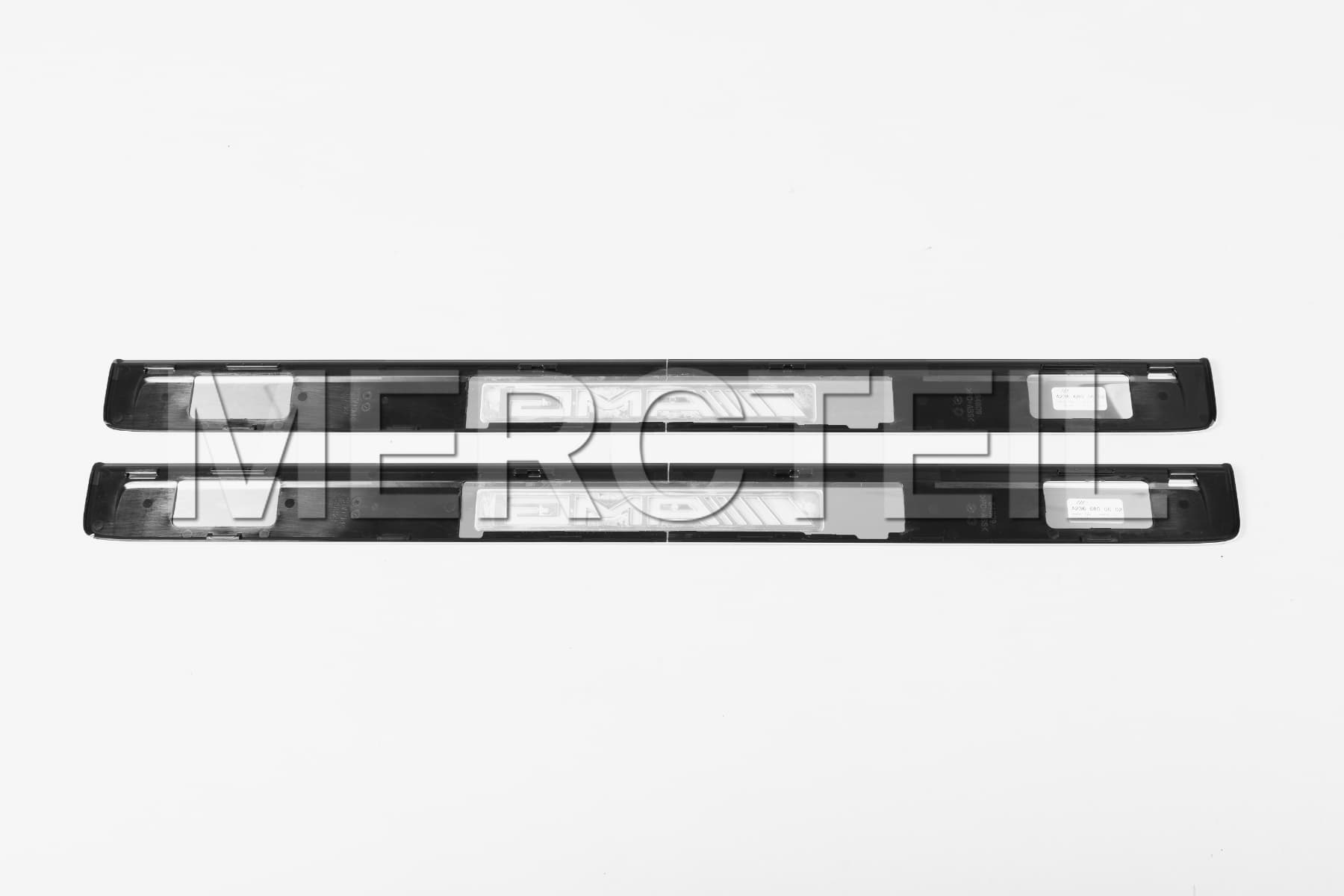 CLE Exchangeable AMG Silver Covers for Illuminated Door Sills A236/C236 Genuine Mercedes-AMG A2366800602